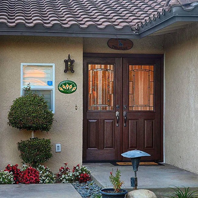 Chinese waterproof wood plastic panel doors PVC pivot entry dining room doors