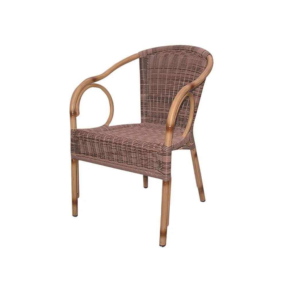 
Aluminium Rattan Modern Design For Cheap Metal Restaurant Furniture Chair 