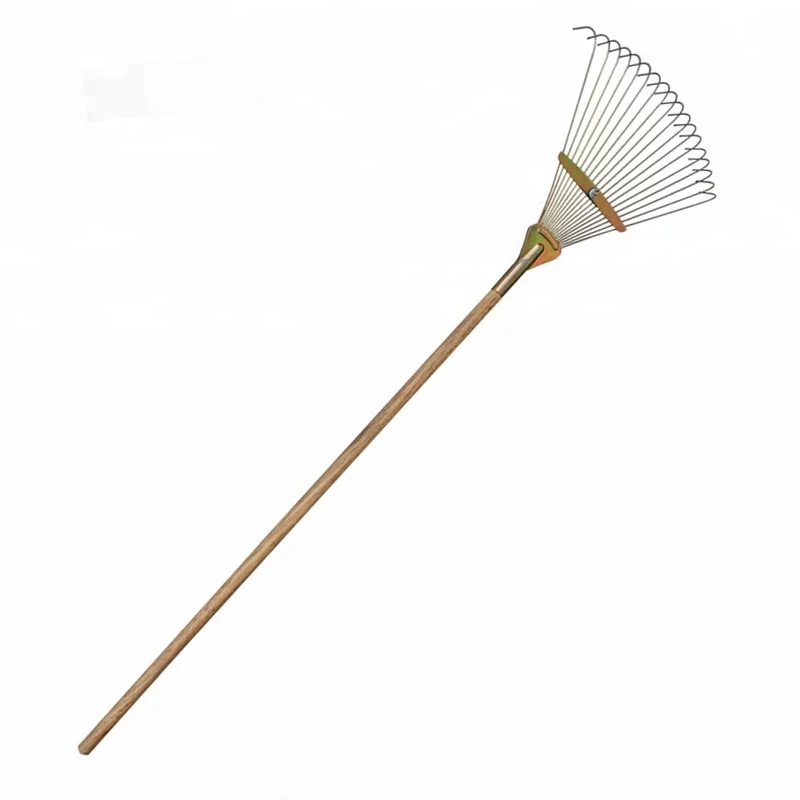 Professional Long Wooden Handle non-adjustable 17 teeth rake garden tool