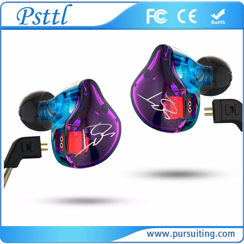 HOT SALE New KZ ZST Balanced Armature With Dynamic In-ear Earphone BA Driver Noise Cancelling Headset With Mic Replacement Cable