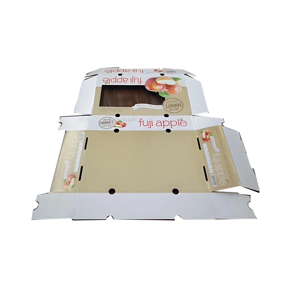 Fresh apples peach carton box fruit packaging cardboard package box for shipping