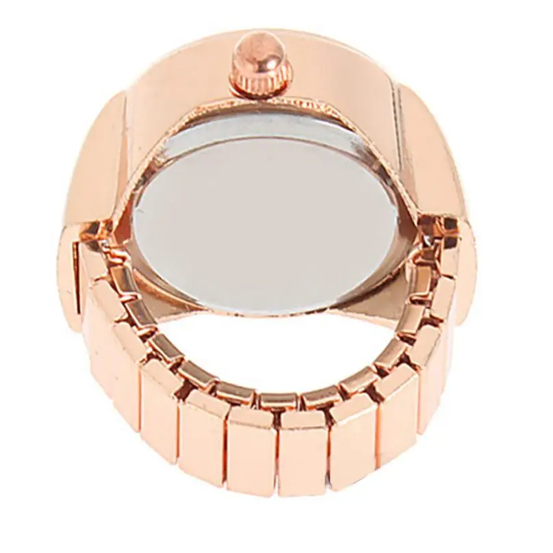 
Relogio Feminino Clock Dial Quartz Japan Movt Watch Creative Steel Finger Ring Lovers Relojes 