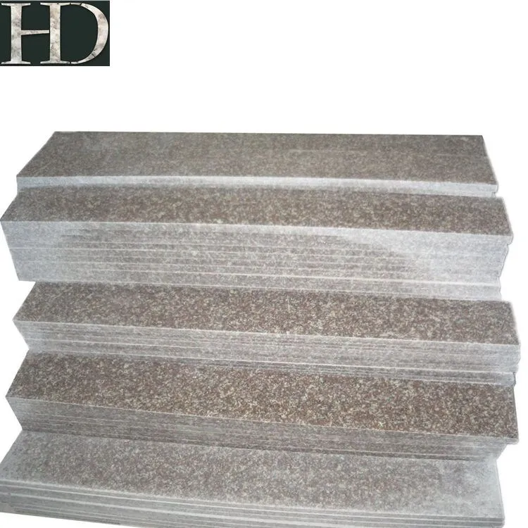 
Cheap G664 Granite Stairs Steps and Riser, Red Granite Step Tread and Staircase  (60748652657)