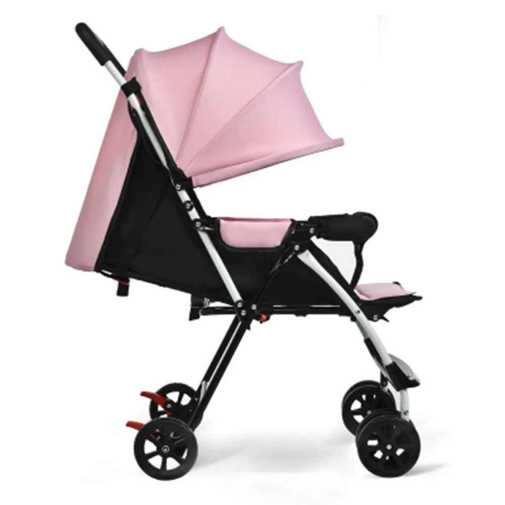 Wholesale Baby Doll Stroller Stainless Steel Frame Lycra Canopy Cheap Folding Baby Pram High Quality Baby Stroller