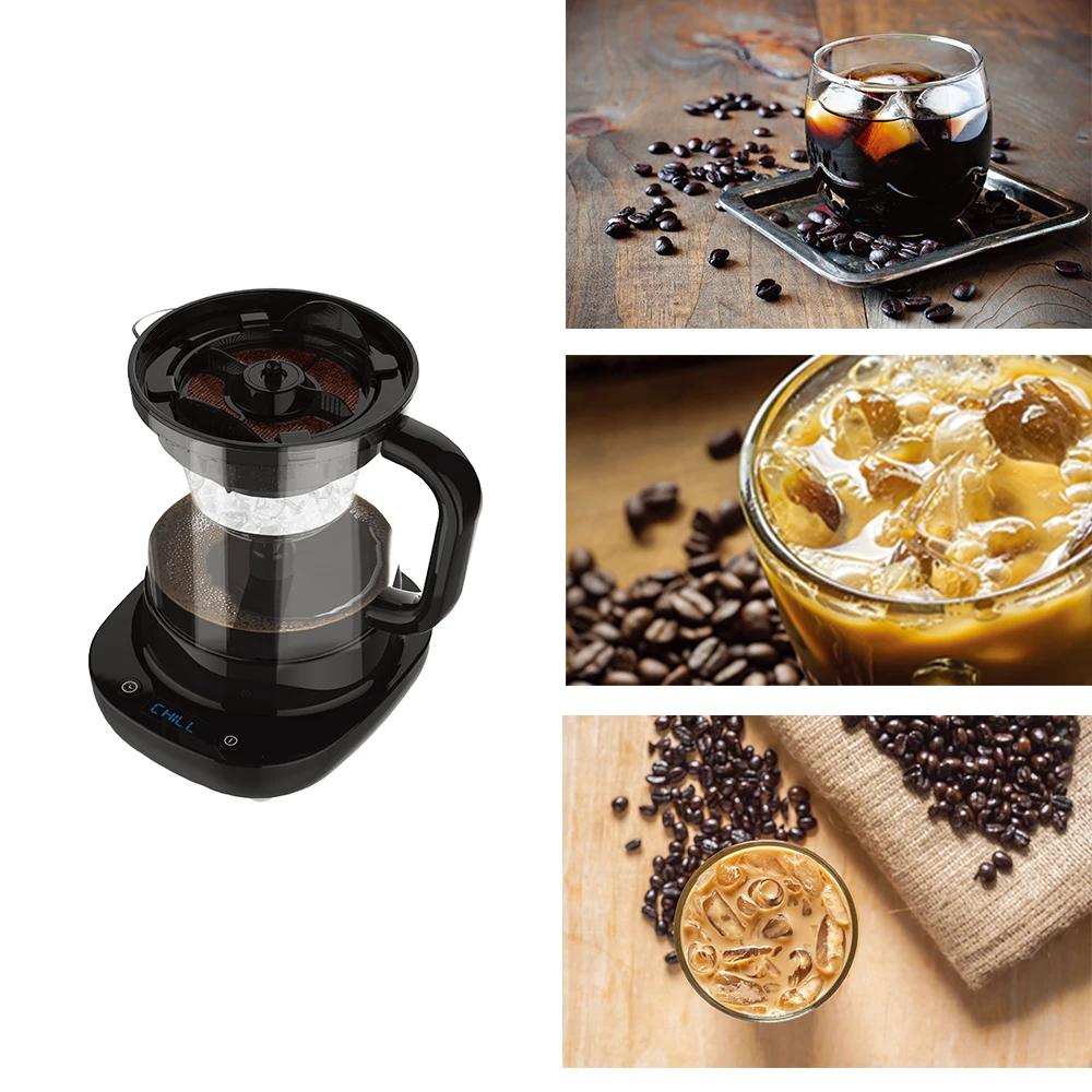 Patent Design Cold Brew Coffee Maker, Cold drip coffee maker with filter and ice basket