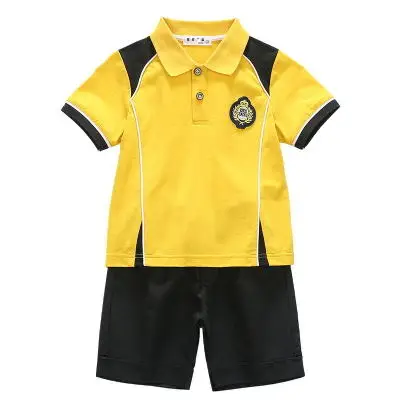 2019 Новая Летняя Детская школьная форма с короткими рукавами, спортивные костюмы, одежда для детского сада