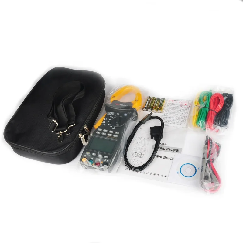 Motorcycle voltmeter  MS2203 power meter Clamp Three Phase Digital With T - RMS RS232 Certification Active Power, Power Factor
