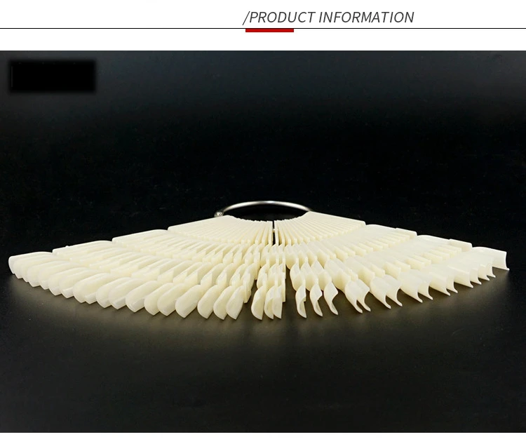 150 Tips 3 Knots Nail Art Display Natural Chart Color Sample Practice Fan Nail Polish Display with Ring Nail Tools