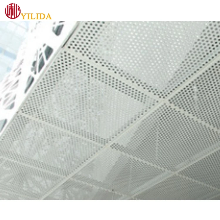 aluminum perforated metal fireproof panel moisture-proof ceiling