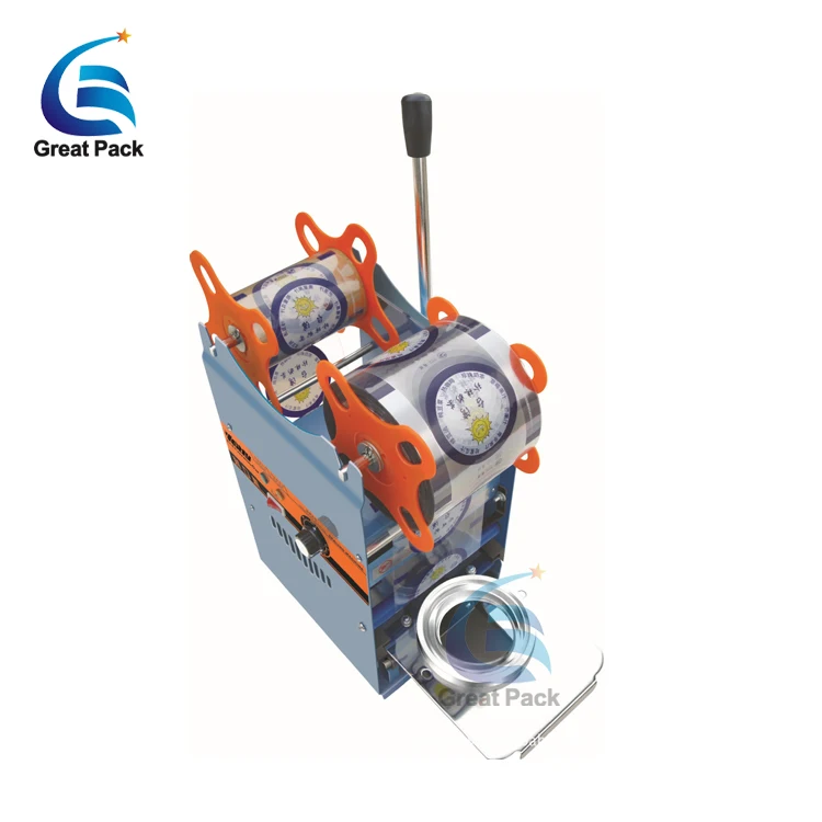 Small scale plastic cup sealing machine