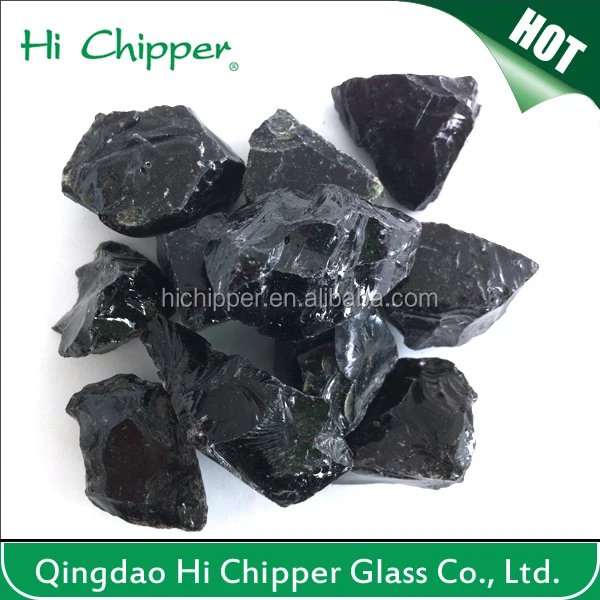 Natural decorative large green glass rocks for outdoor landscaping