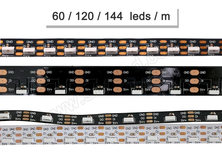 waterproof side view smd led 4020  335 sk6812 ws2812b 4020 addressable  led strip kit outdoor for building 5m