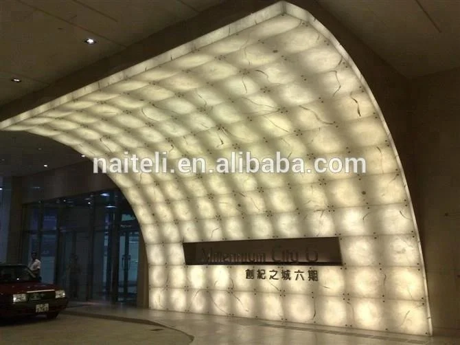 Beautiful colored transparent pearl stone wall panel, decorative display wall panel