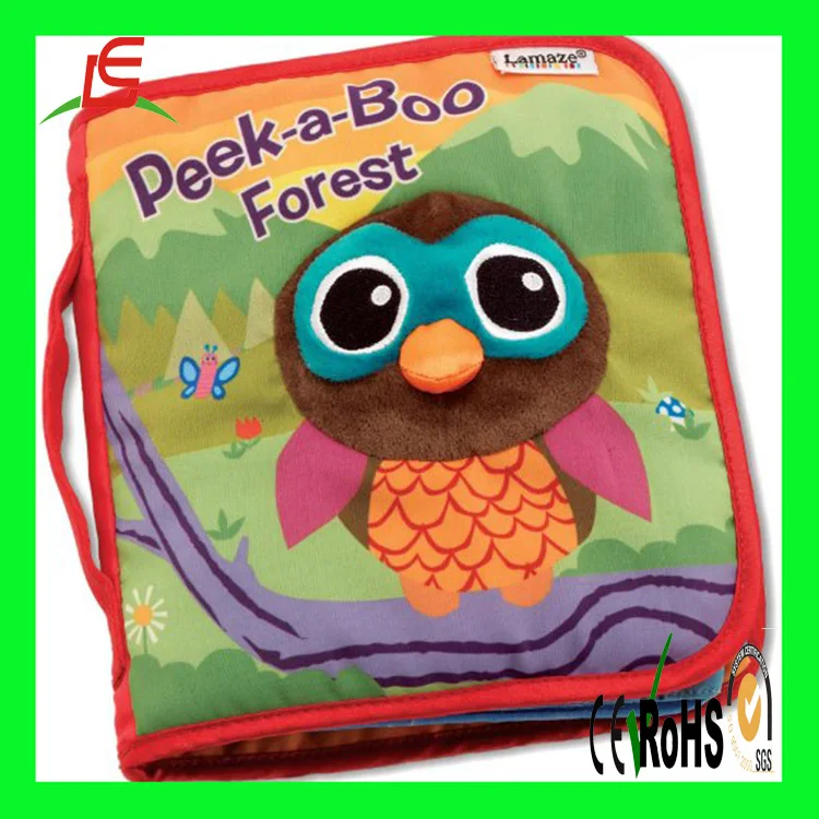 Education toys 20cm plush book with owl pattern