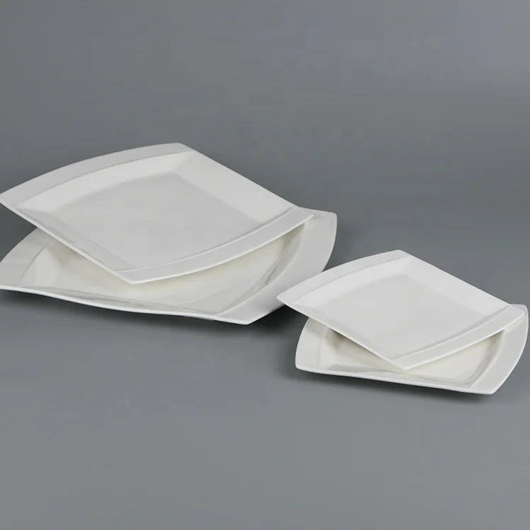 Wholesale rectangular shaped barbecue all sizes airline shape fine porcelain 