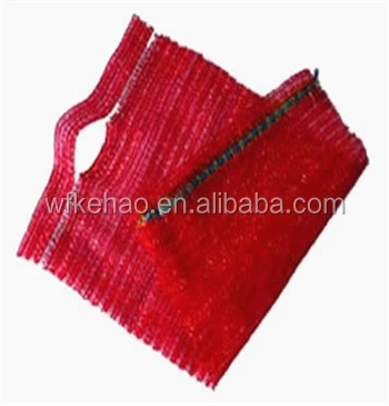 Cheap price 40 kg red lemon hdpe raschel mesh vegetables bag