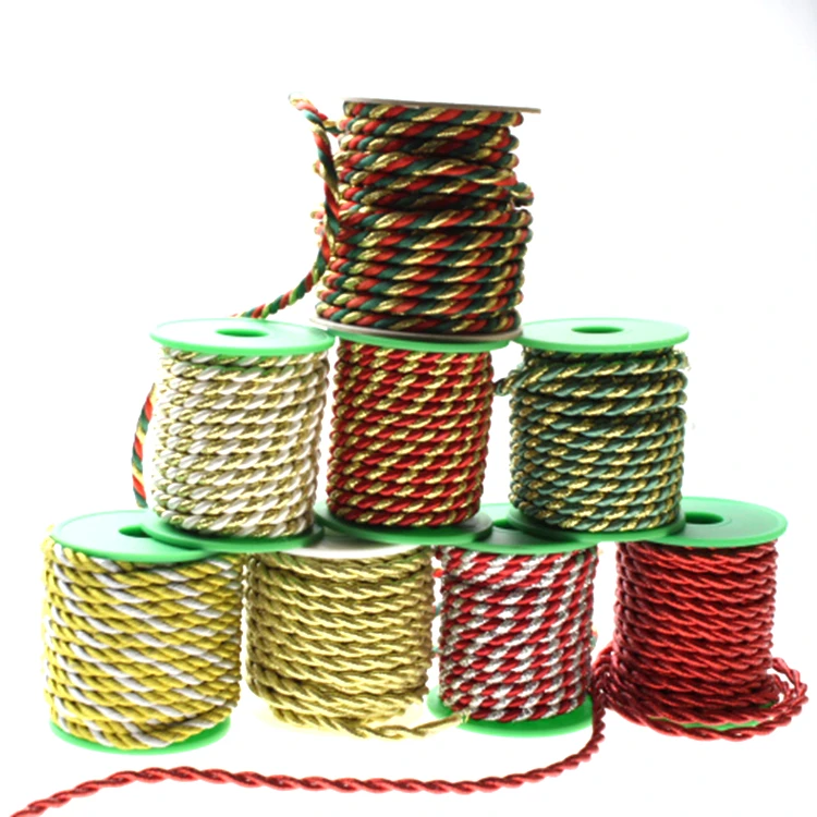 Wholesale high quality colorful twisted nylon cord rope for cloth