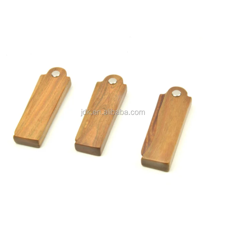 Private Label Sandalwood Folding Comb Custom Logo Wood Handle for Home Hair Beard and Mustache Grooming