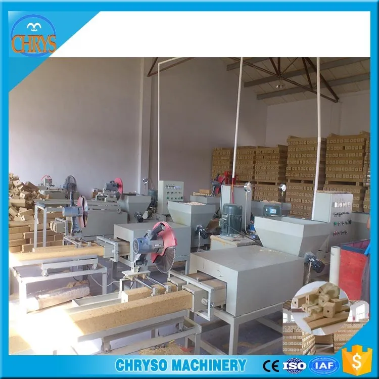 Automatic 3 heads wood Sawdust Pallet Block Making Machine