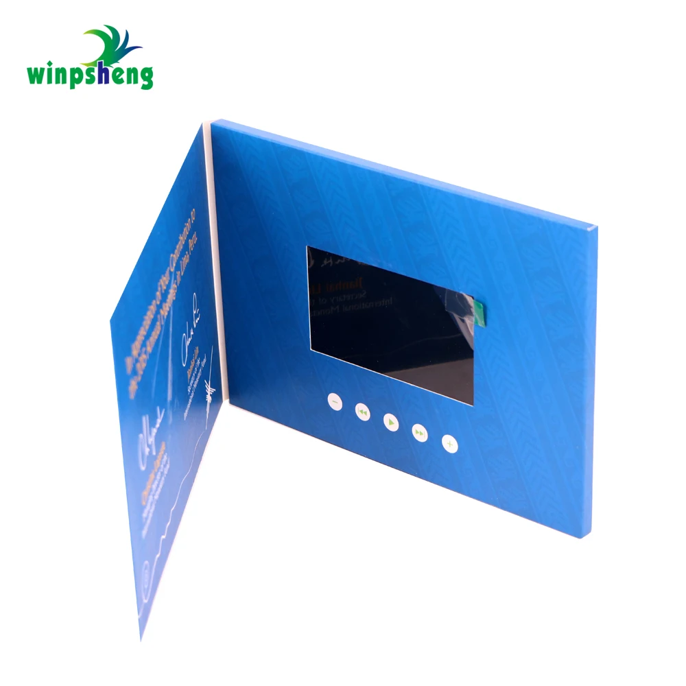 Customized LCD Screen Cardboard Business Video Brochure