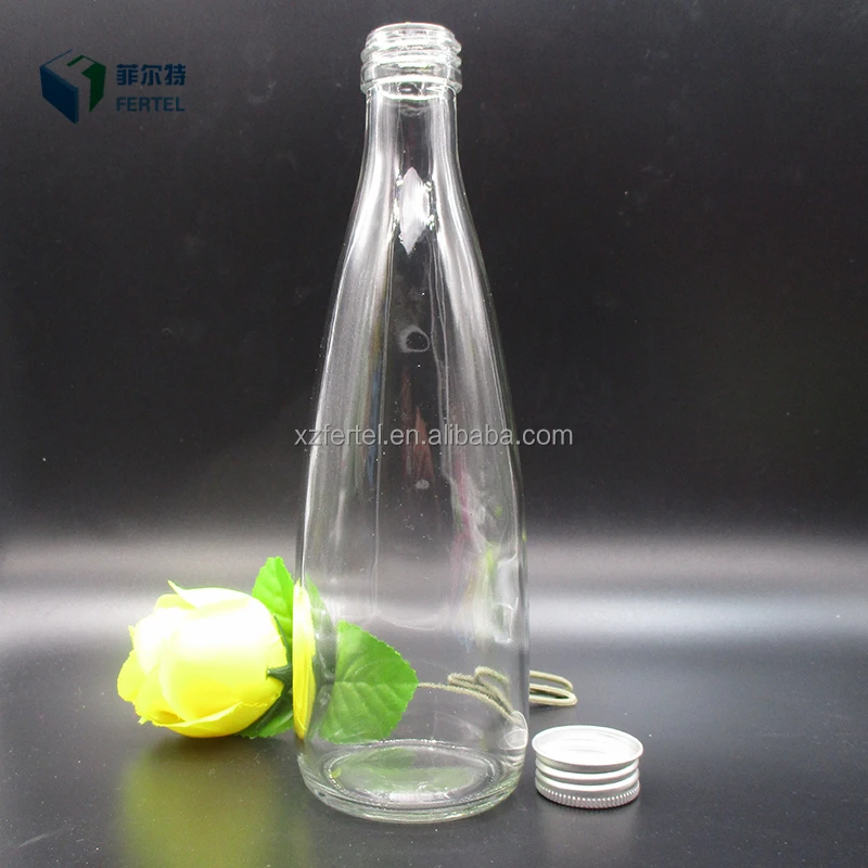 Custom design glass beverage/water/coke/sprite soft drink bottle