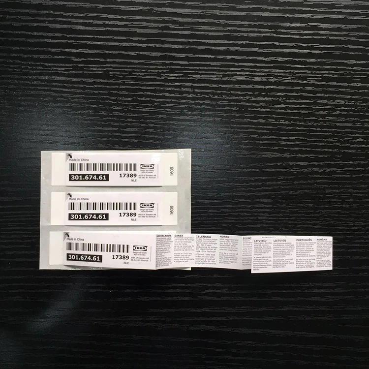 Special custom adhesive waterproof multilayer label printing in packaging booklet labels sticker