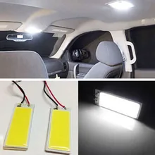 Car-styling 2pcs Xenon HID White 36 COB LED Dome Map Light Bulb Car Interior Panel Lamp 12V 5500K -6000K Free Shipping&Wholesale