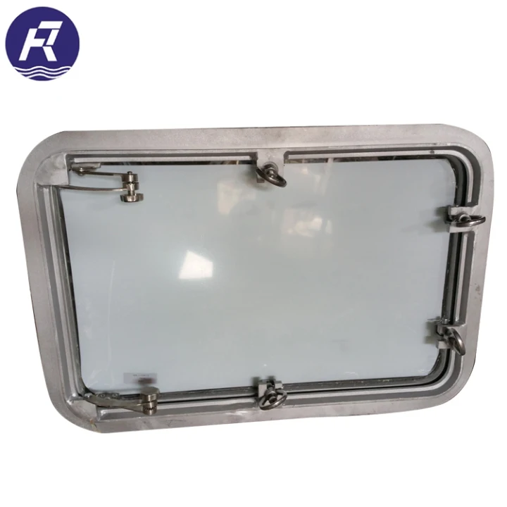 Aluminium frame porthole sliding window locks for boat with deck light