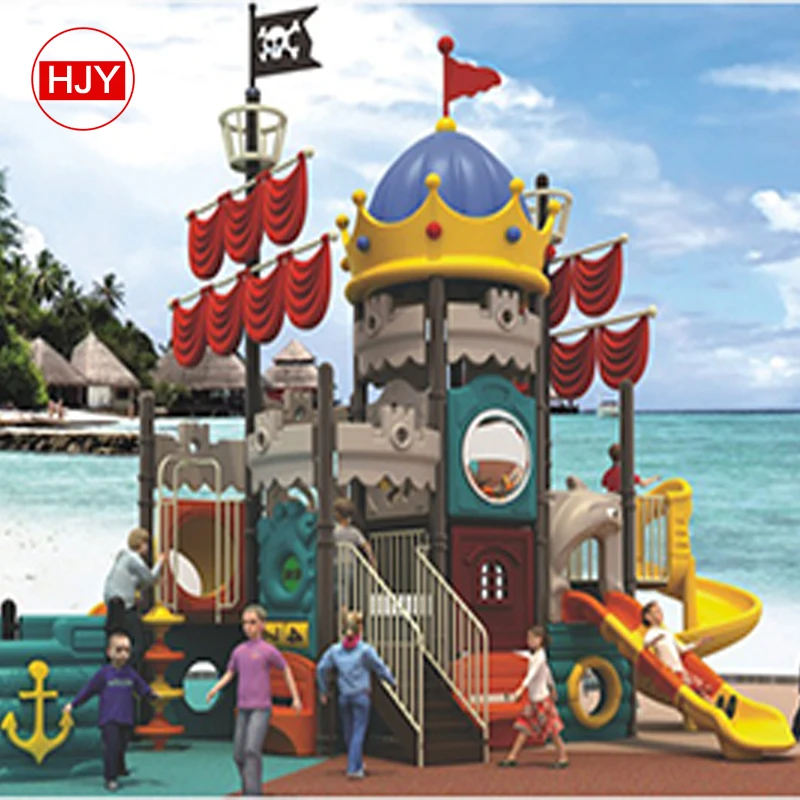 wholesale custom kindergarten children plastic slide with swing