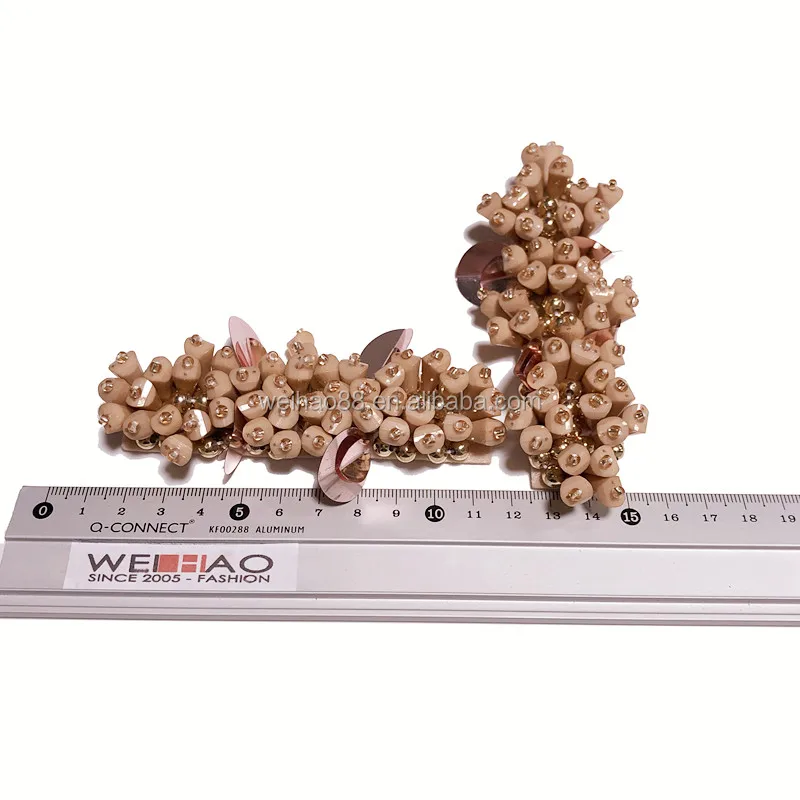 
Factory directly Custom Garment Accessory Beaded Appliques Patches 