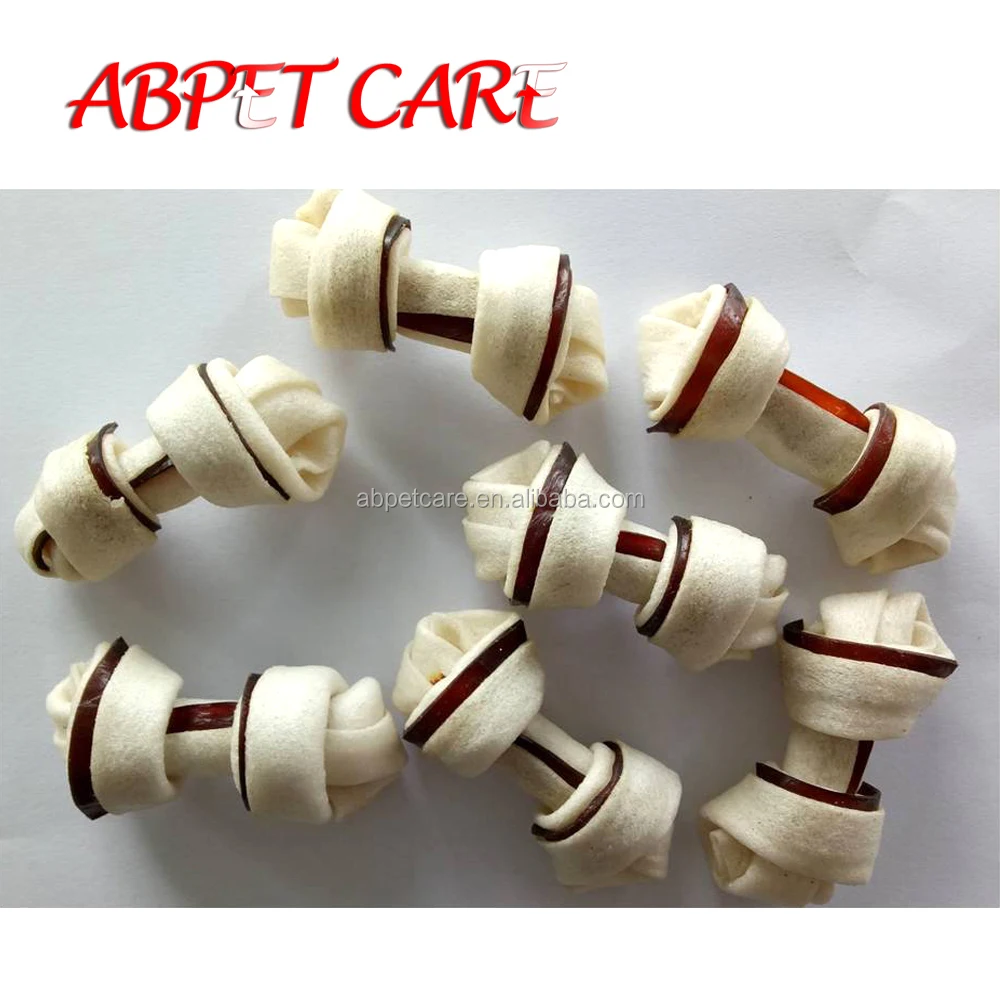 Safe rawhide pet food Beef Tendon with Rawhide Knotted Bone
