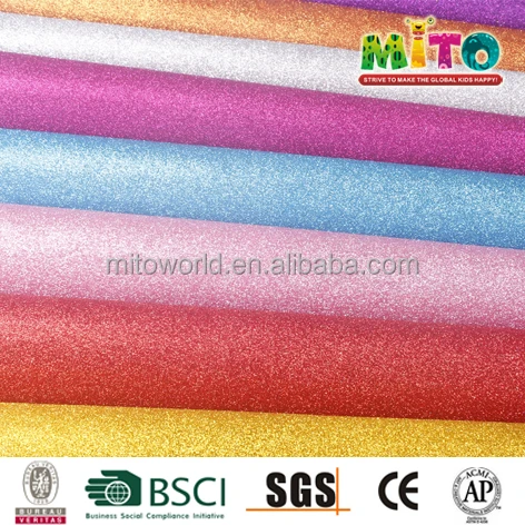 Party accessories non toxic thin glitter foam sheets