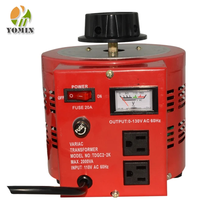 Manufacturer 0-250V Out 2A Voltage Regulator , (Variac) Single Phase 500VA Regulator Voltage