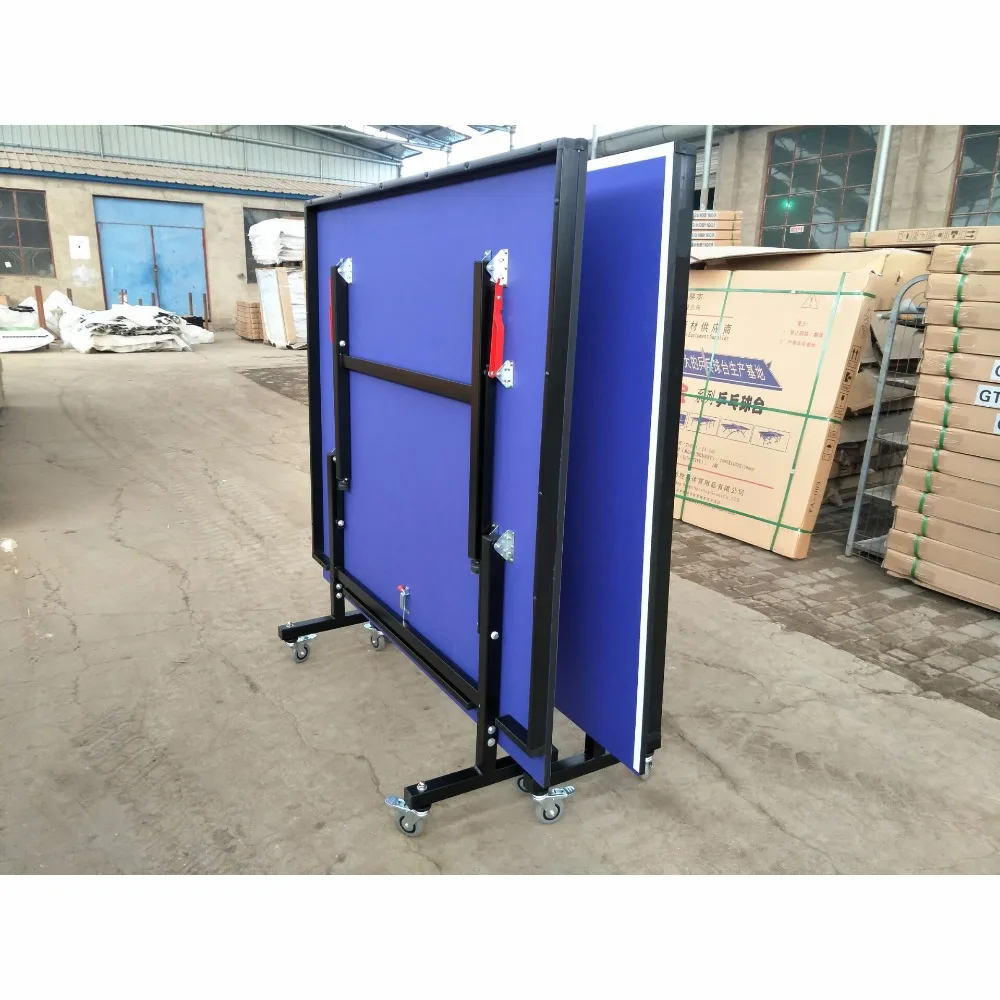 Good quality Sanwei table tennis table 25mm folding legs pingpong table