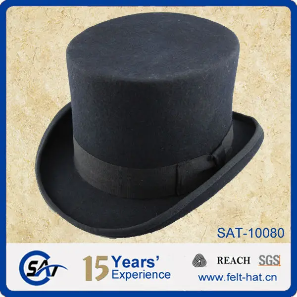 2013 newest fashion tall felt or mini magic black top hats in party hats