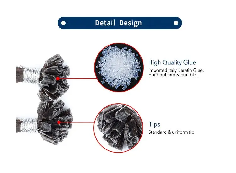 
U Tip Hair Extensions UK, Nail Tip u Tip Keratin Human Hair Extension 