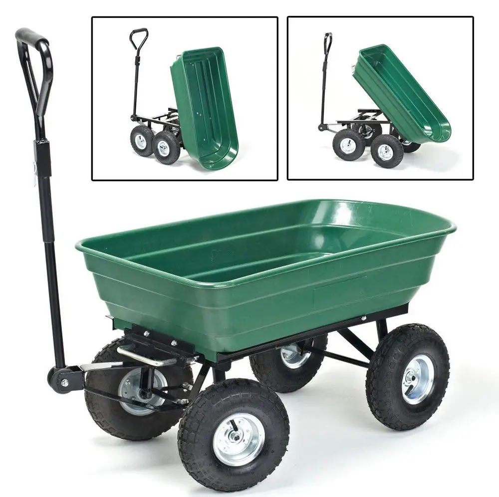 Heavy Duty Plastic Wheelie Garden Dump Cart