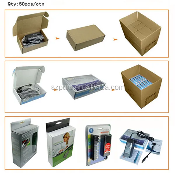 Multi plugs power supply for laptop 90W/70W slim automatic universal power adapter ac charger notebook power adapter