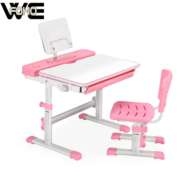 OEM Student Desk and Chair Plastic Modern Adjustable Height Kids School Study Desk and Chair