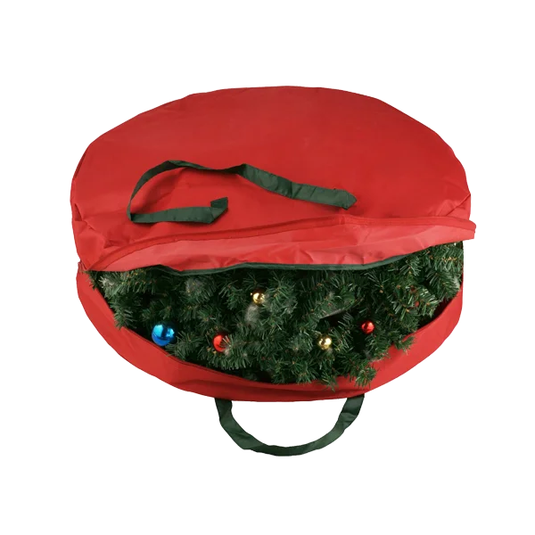 Christmas Wreath Storage Bag, Zipper Decorative Christmas Wreath Bag