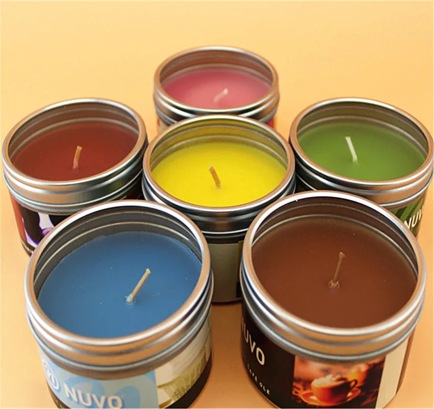 
Wholesale decorative candle tins with fireworks in luxury containers 
