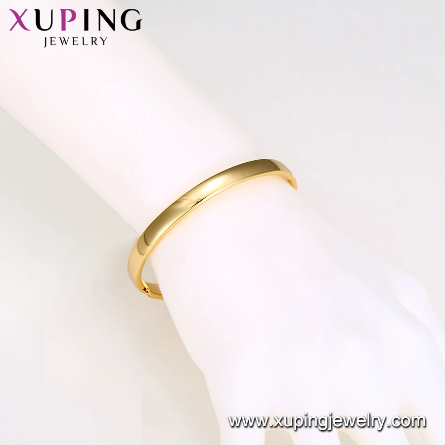 52508xuping Special Offer 6mm 24k Gold Jewelry Bangle, Classical Design Economical Wedding Party Women Jewelry Bangle
