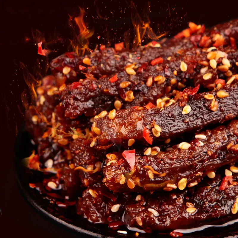 
Shu Dao Xiang Online Wholesale Shop OEM Products 88g Spicy Food Meat Of Dried Beef Jerky Processing Plant 