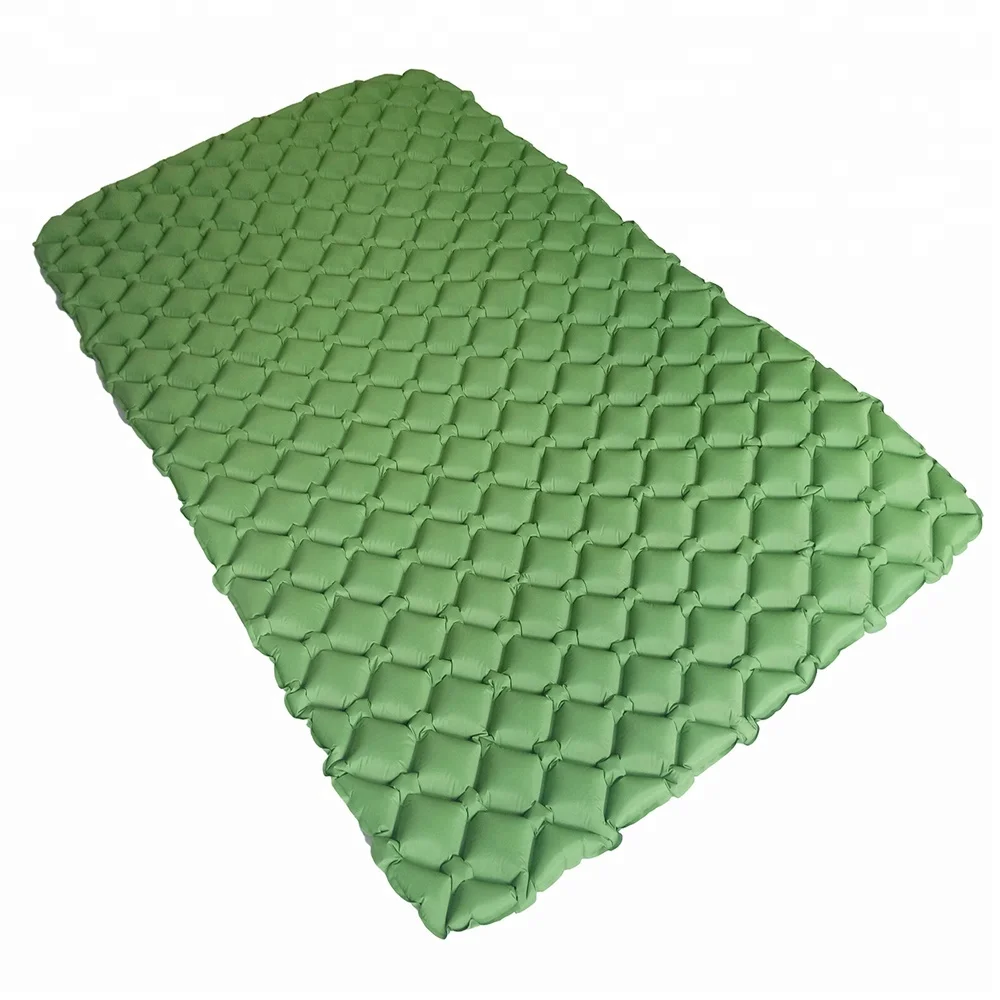 
soft double sleeping pad air mat inflatable camping cooling mattress pad 