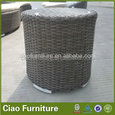 Outdoor garden sunbed rattan yin yang daybed lounge furniture