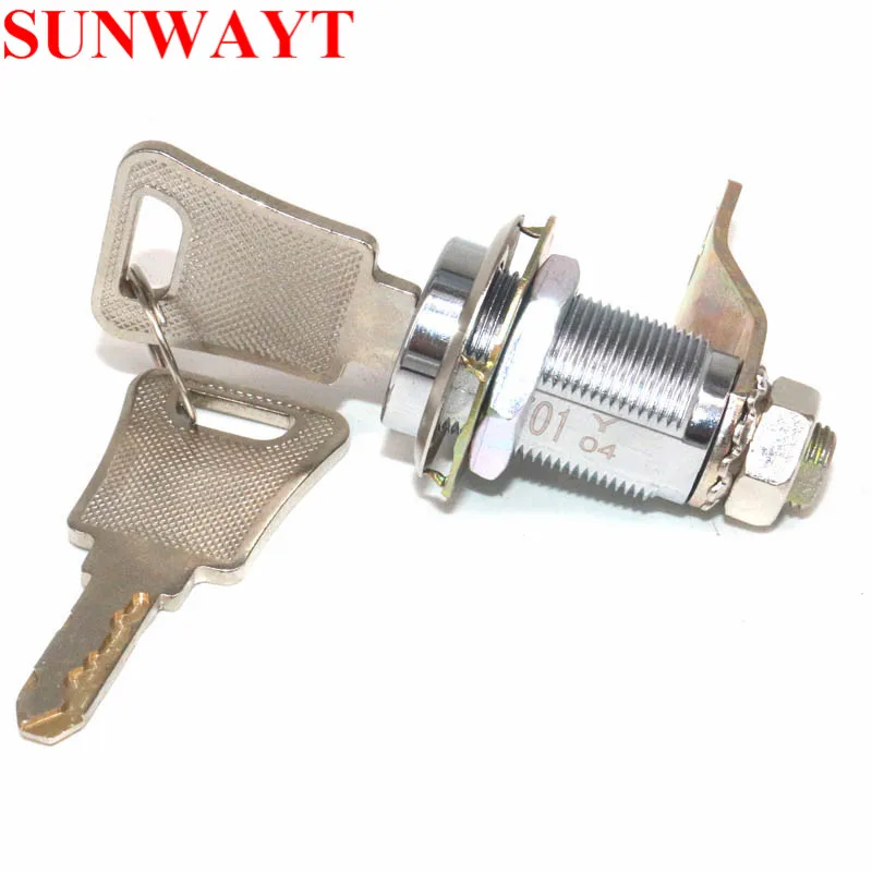 17MM keyed alike Tubular Blade Cam Door Latch Cabinet Lock with flat keys For Arcade Machine
