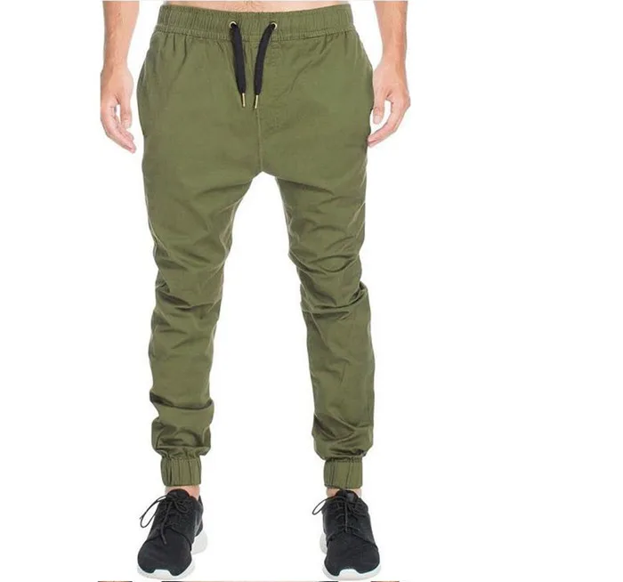 Wholesale Men Twill Chino Cargo Baggy Sweatpants Slim Fit Jogger Pants