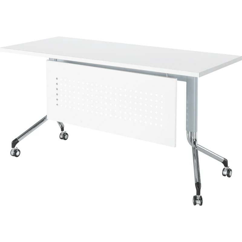 Factory Direct Sale Melamine Mental Base Table Furniture Leg Steel for Table Modern with Wheel Training Folding Desk