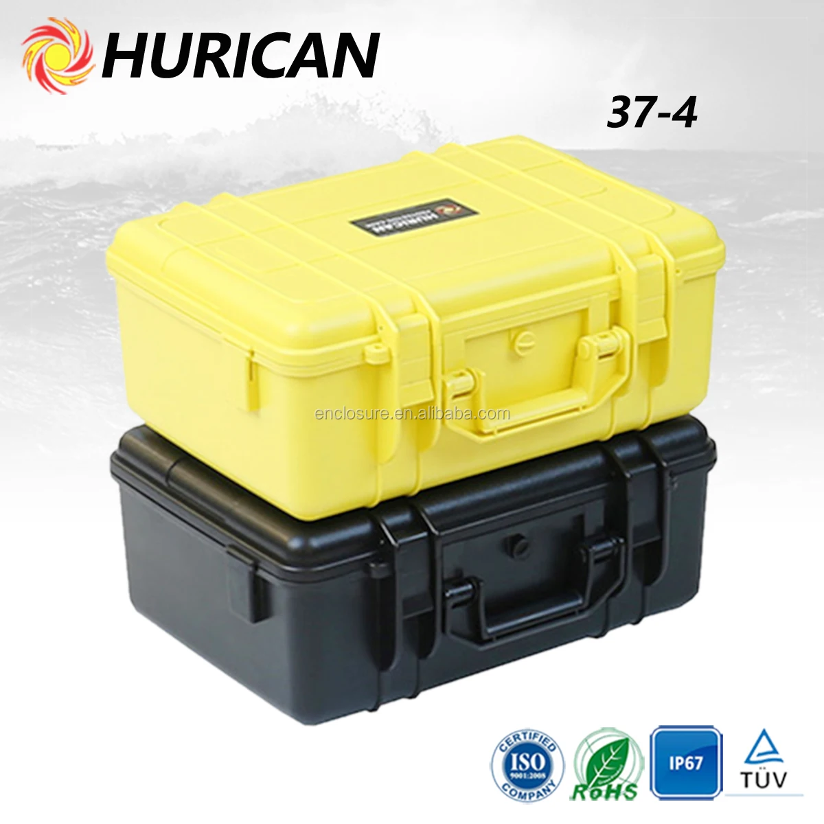 HURICAN IP67 waterproof equipment case protective case hard plastic cases wholesale