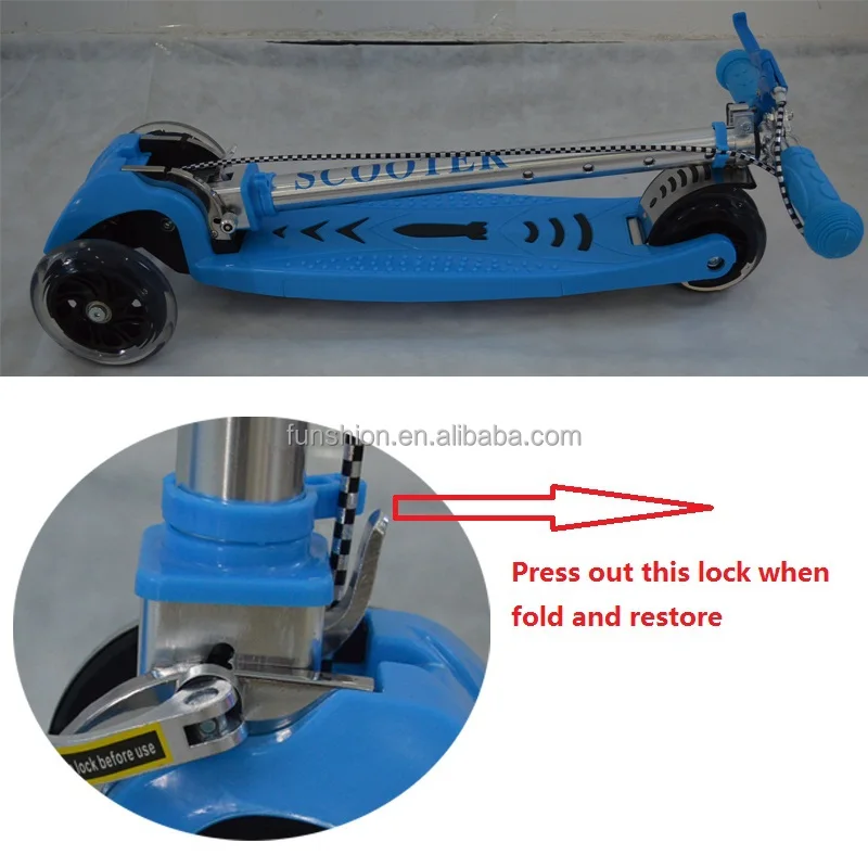 4 wheels kids kick scooter plastic child scooter with Nylon scooter deck